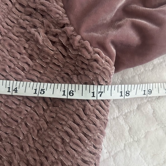 Free People Farrier Velvet Mini Dress Pink Champagne Color Size Medium NWT - Picture 6 of 9